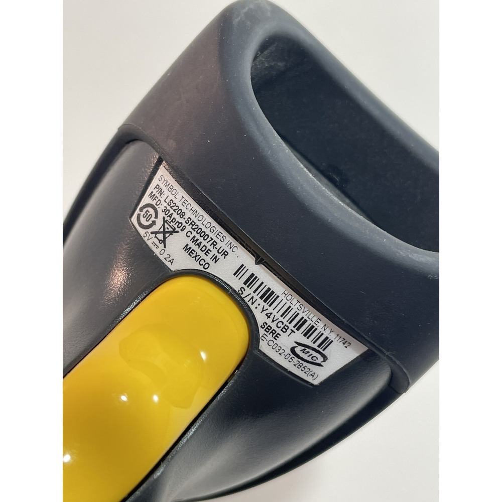 Symbol Corded USB Barcode Scanner LS2208-SR20007R-UR Black 1D Handheld w/ Stand - Picture 6 of 7